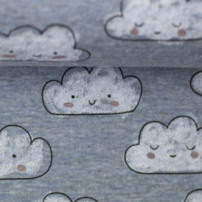 Alpenfleece | Nils | Wolken rauchblau meliert